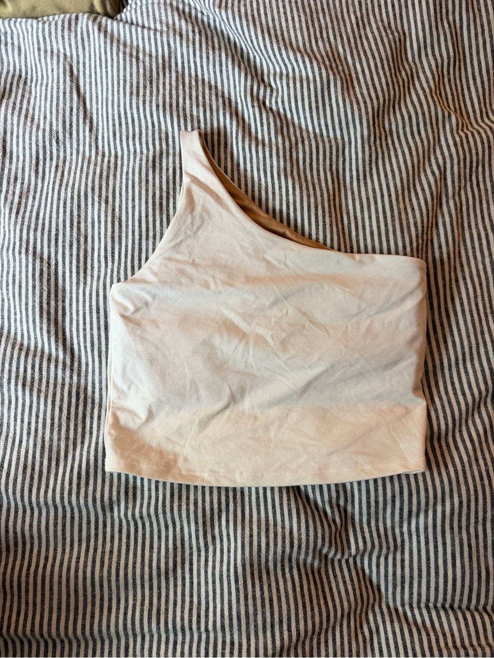 Old Navy Active Cream One-Shoulder Crop Top